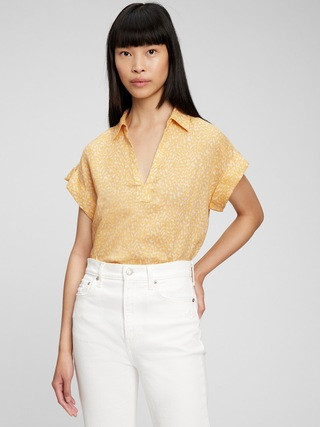 Linen Popover Shirt | Gap (US)