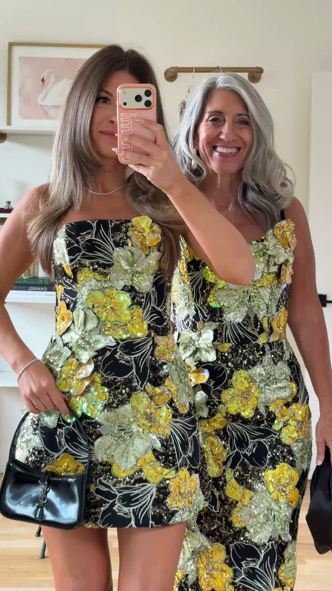 strapless black mini with yellow floral sequin embellishment, sleeveless black maxi with yellow floral sequin embellishment mom and me formal wedding guest and mother of the bride dresses 💍

lulus code: emerson20 (first purchase)

I’m 5’4” and wear a size small/2 

mom is 5’4” and wears a medium/6

fall wedding guest dresses, wedding guest dresses, cocktail dresses, semi-formal dresses, black tie wedding guest dresses, destination wedding guest dresses, garden party dresses, wedding guest outfit ideas, mom & me outfits, mom & me dresses, matching outfits, mother daughter outfits, family photo outfits, wedding guest dresses, mother of the bride, mother of the groom, wedding guest outfit ideas

#LTKSeasonal #LTKootd #LTKWedding