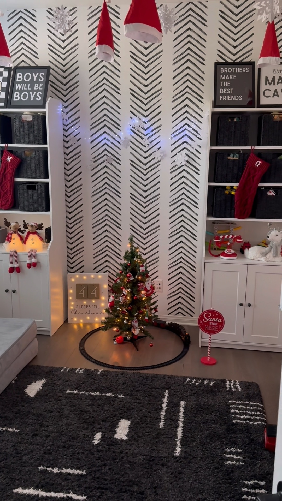 Added a touch of Christmas spirit to the boys playroom 🎄🎅🏻 This train has been a fave for the last year 🚂

Holiday decorations, kids playroom decor, Christmas decorations for kids, kids Christmas tree, Target Christmas decorations, Amazon Christmas decorations, black and white playroom, boys playroom

#LTKFamily #LTKHoliday #LTKKids