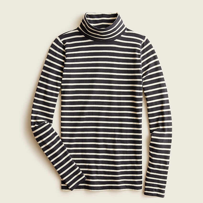 J.Crew: Tissue Turtleneck T-shirt In Stripes For Women | J. Crew US