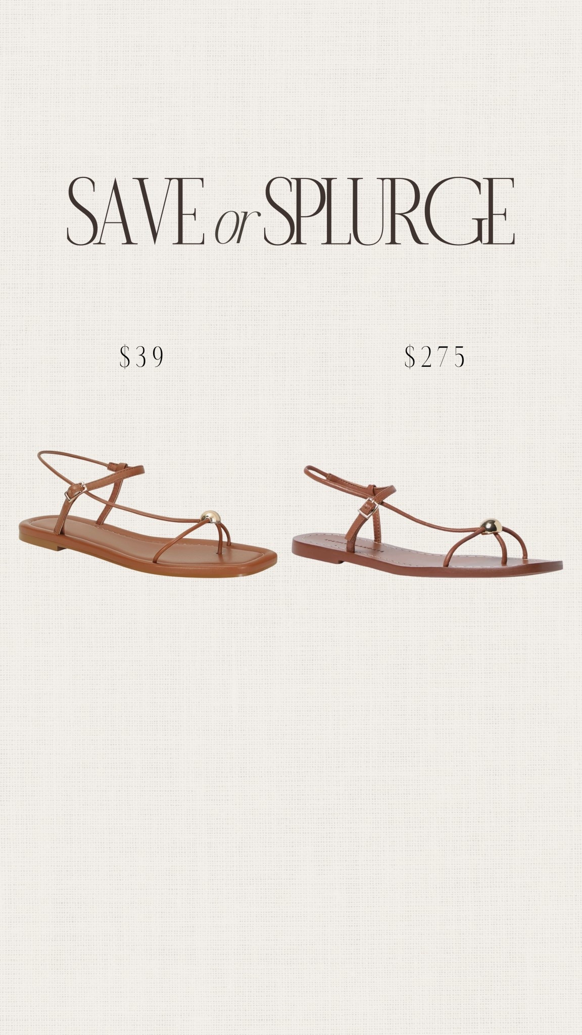Save or splurge.👏🏼 I have the designer pair of these sandals and they are hands down one of my favorite purchases this year. I wore them all summer long plus they come in several color options. #stylinbyaylin

#LTKFindsUnder100 #LTKShoeCrush #LTKStyleTip