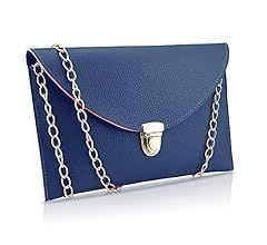 Clutch Purses for Women, PU Leather Clutch Purse, Gold coated Strap Women Wallets | Amazon (US)