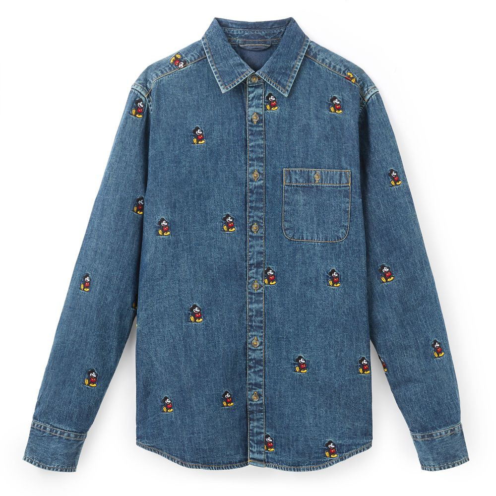 Mickey Mouse Denim Shirt for Men | Disney Store