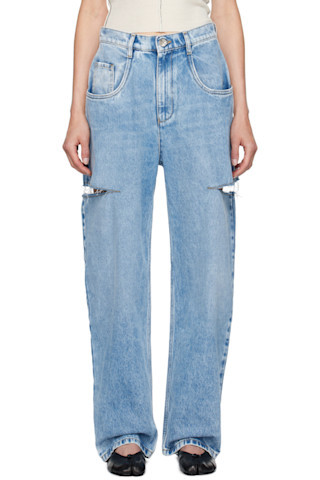 Blue Slash Jeans | SSENSE