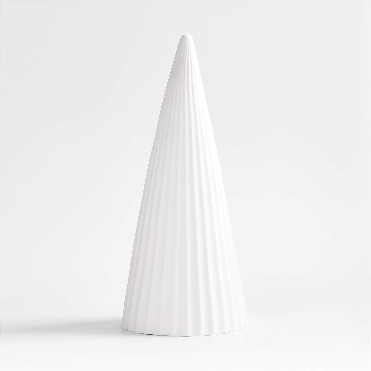 LED Large White Porcelain Christmas Tree Decorative Object | Crate & Barrel