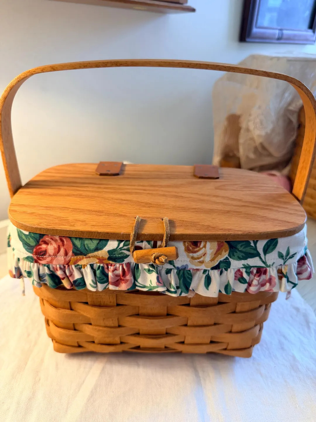 Vintage 1994 Longaberger Purse Basket. Single Handle, Leather Hinges,leather Tong Closure. - Etsy | Etsy (US)