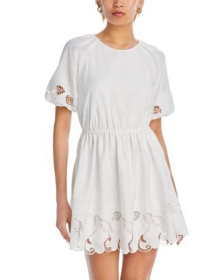 Puff Sleeve Embroidered Mini Dress - 100% Exclusive | Bloomingdale's (US)