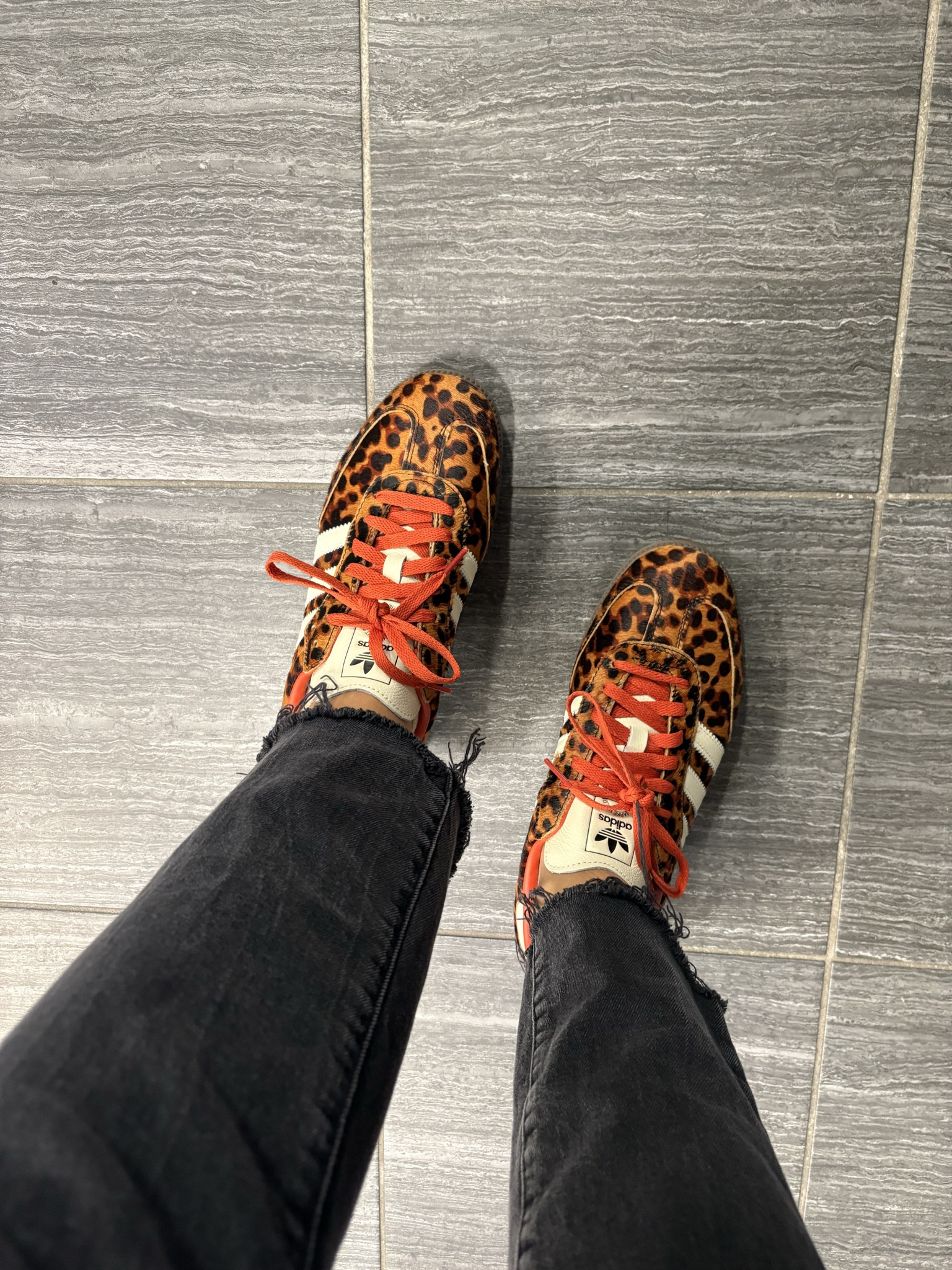 These go with everything and are so comfortable. I get the hype 🐆🖤

Adidas / sambas / work fit / casual / sneakers / mom fit / leopard print / cheetah print 

#LTKSaleAlert #LTKmomlife #LTKootd