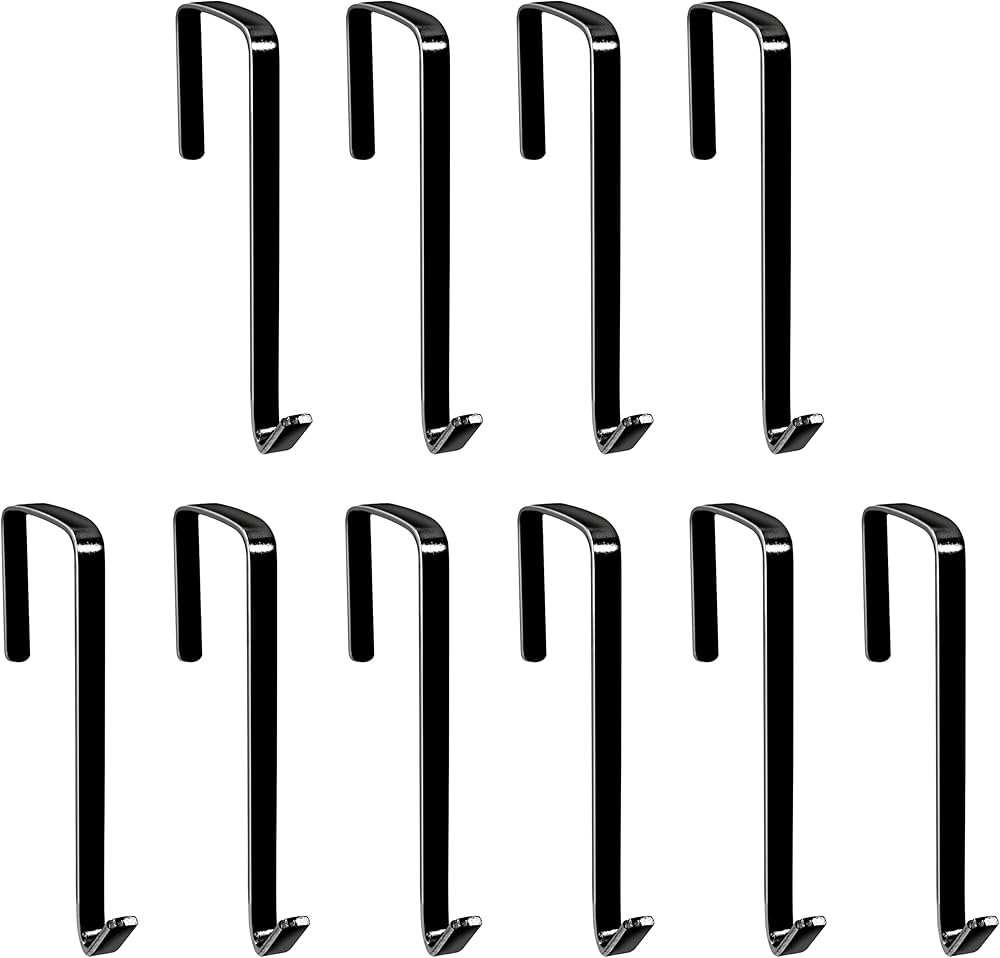 Vantasii 10 Pack Over The Door Hook, Sturdy Single Metal Over Door Hanger Electroplate Metal Hook... | Amazon (US)