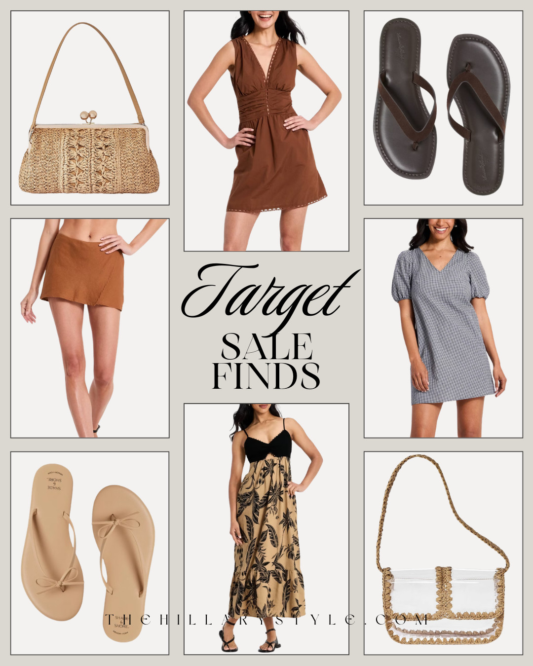 Target Sale Style Finds
Elevate your warm-weather wardrobe with these stunning Target sale finds, perfect for achieving a modern organic look. This curated edit features versatile pieces like a classic brown mini dress, a chic gingham puff-sleeve dress, and a tropical maxi that screams vacation ready. Complete your outfit with trending straw bags and comfortable neutral sandals for an effortless, quiet luxury vibe. These affordable staples are must-haves for your spring and summer capsule wardrobe. 

 #TheHillaryStyle #TargetFinds #TargetStyle #SpringFashion2026 #SummerOutfits #VacationStyle #QuietLuxury #CapsuleWardrobe #AffordableFashion #TargetSale #PinterestStyle #LTKStyle #NeutralAesthetic #ModernOrganic #BohoChic 

#LTKootd #LTKSeasonal #LTKSaleAlert