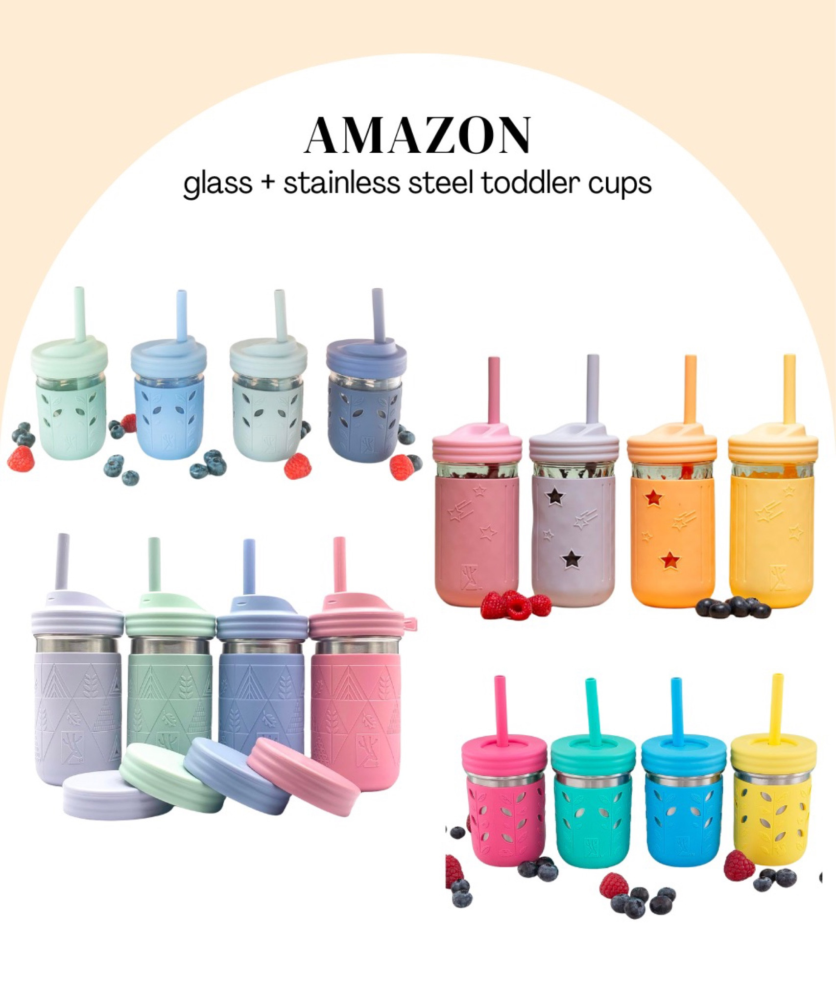 Our favorite non-toxic toddler cups from Amazon 🌿 They come in glass and stainless steel and have a ton of cute color options! 

#LTKbaby #LTKhome #LTKkids