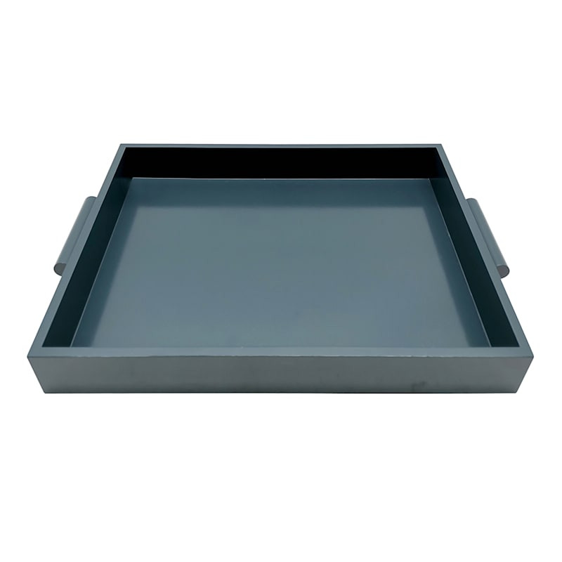 Teal Wood Tray, 17x12 | At Home