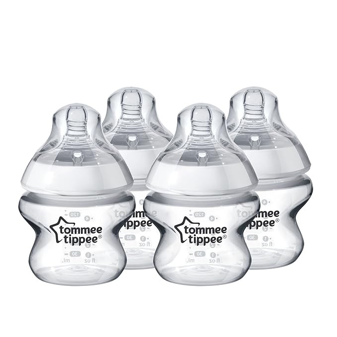 Tommee Tippee Closer to Nature Baby Bottle, Anti-Colic, Breast-like Nipple, BPA-Free - Extra Slow... | Amazon (US)