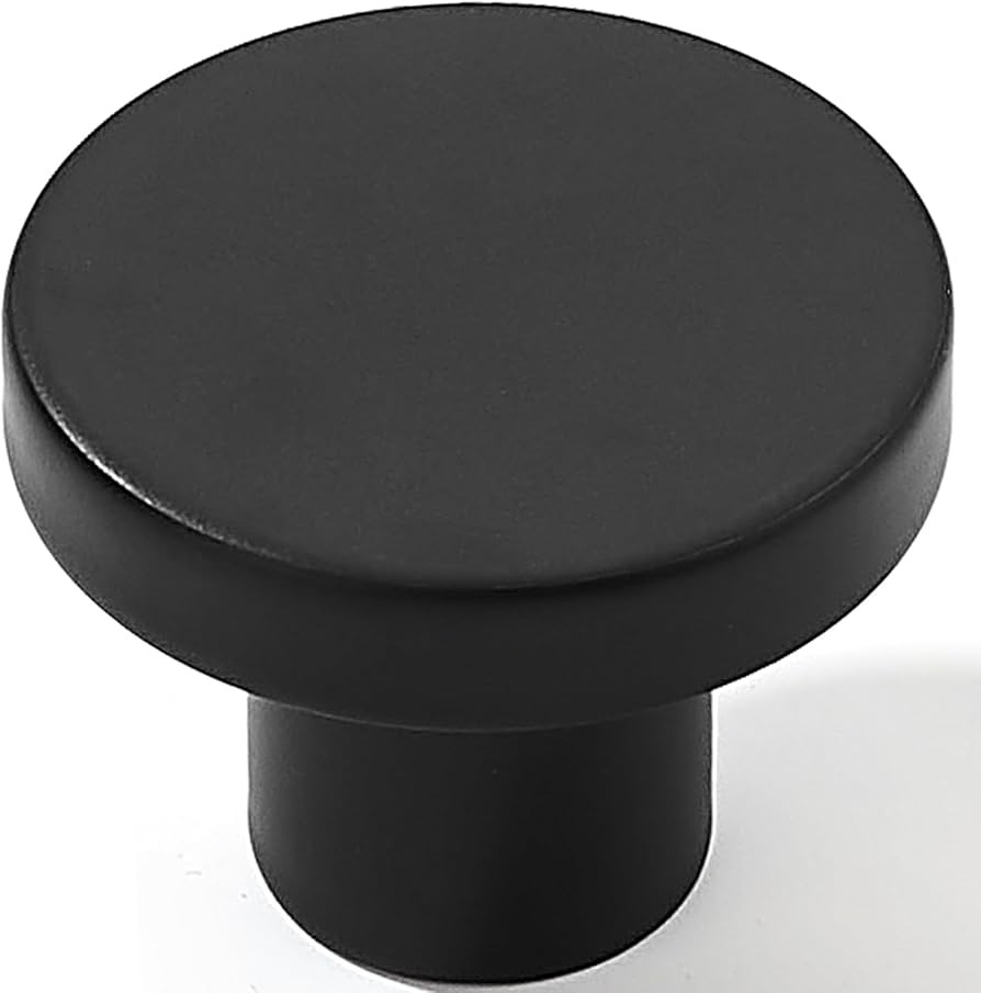 khtumeware 10 Pack Cabinet Knobs Black Kitchen Cabinet Knobs Round Dresser Drawer Knobs Matte Bla... | Amazon (US)