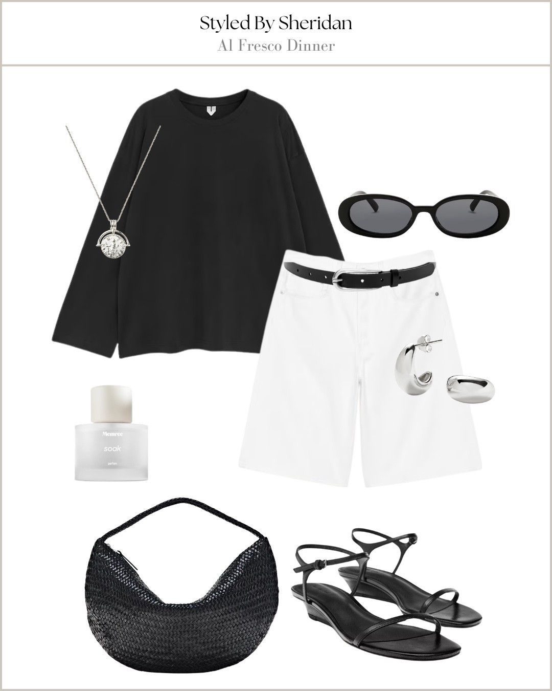 Styling shorts ➡️ A monochrome look for a smart casual dinner

#LTKsummer #LTKshoes #LTKstyletip