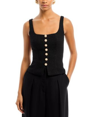 AQUA Tweed Tank Top - Exclusive  | Bloomingdale's Women | Bloomingdale's (US)