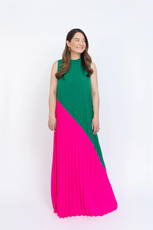 Emma Pleated Maxi Dress | Sail to Sable