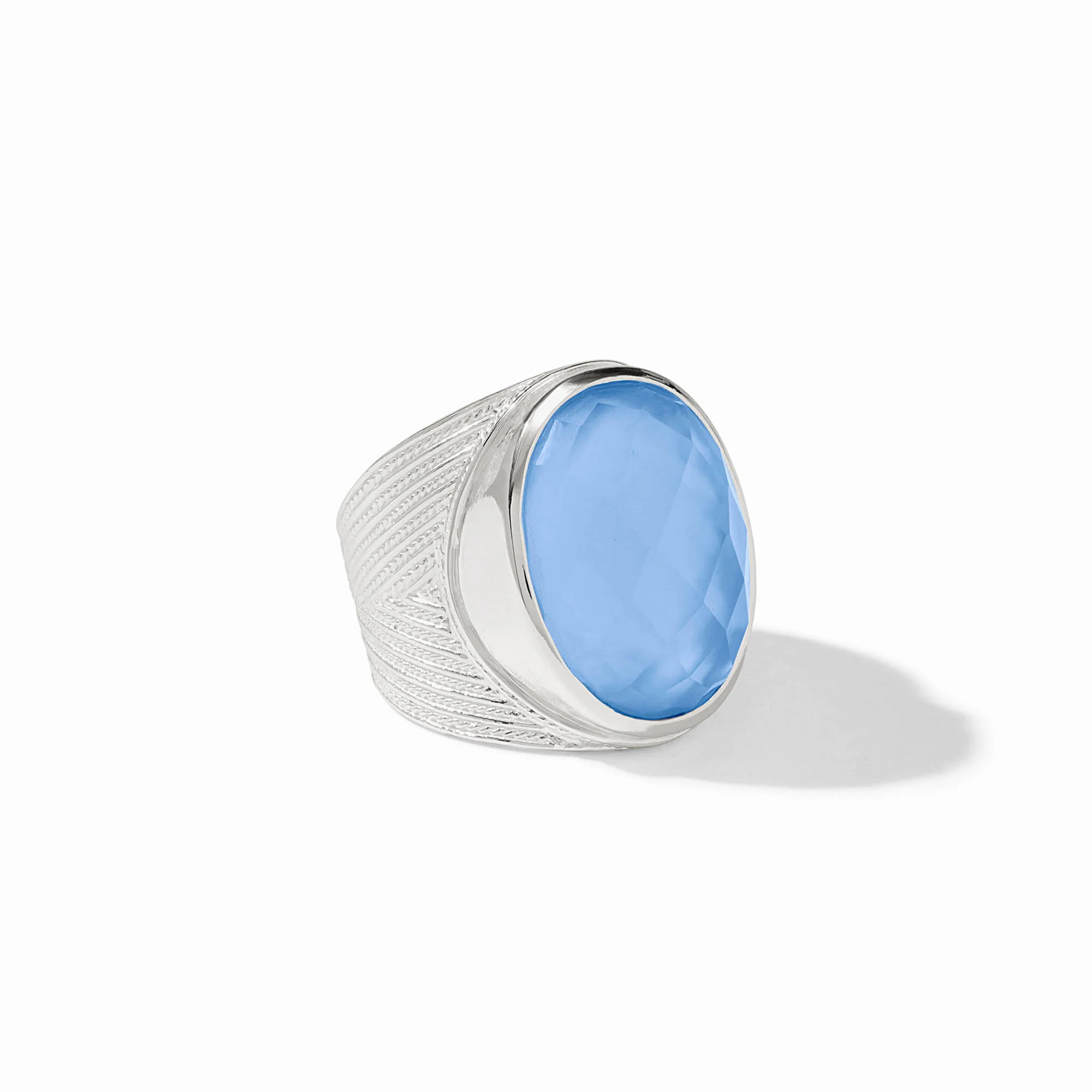 Verona Statement Ring - Iridescent Chalcedony Blue / 9 | Julie Vos