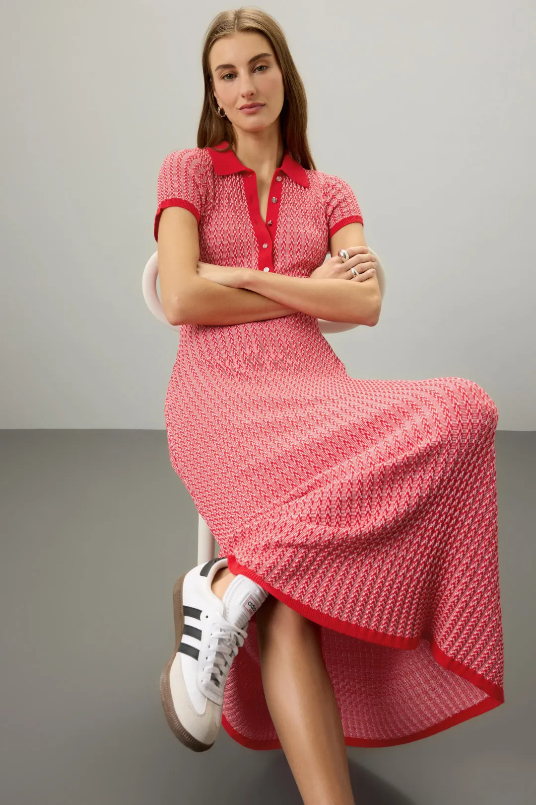 Maje Red Polo Midi Dress | Rent the Runway