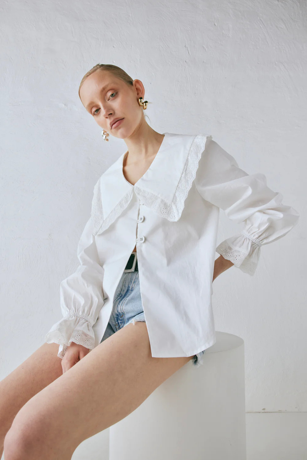 Mae Blouse White | VRG Grl