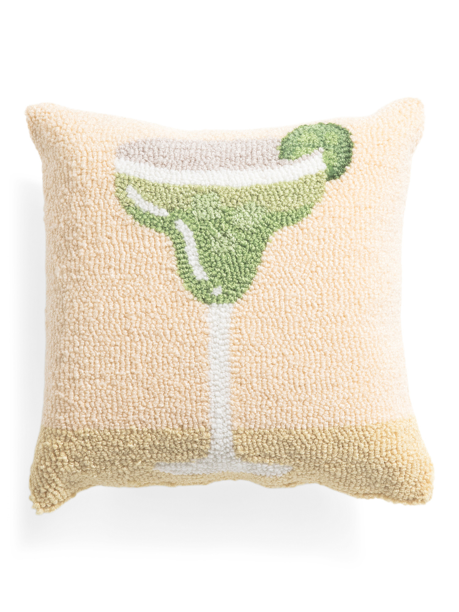 14x14 Margarita Hooked Pillow | TJ Maxx