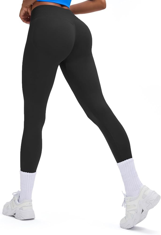 Women's Impact Seamless Workout Leggings Hidden Scrunch Butt Lifting Low Waist Yoga Pants 26" | Amazon (US)