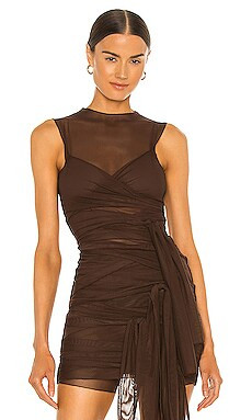 Brown Jersey Tie Top
                    
                    Kim Shui | Revolve Clothing (Global)