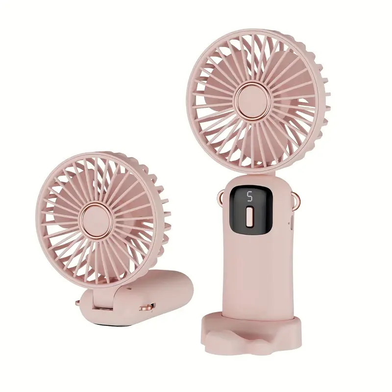 Portable Mini USB Fan With Rechargeable Battery, 5-Speed, 90° Foldable Handheld And Desktop Desi... | Temu Affiliate Program