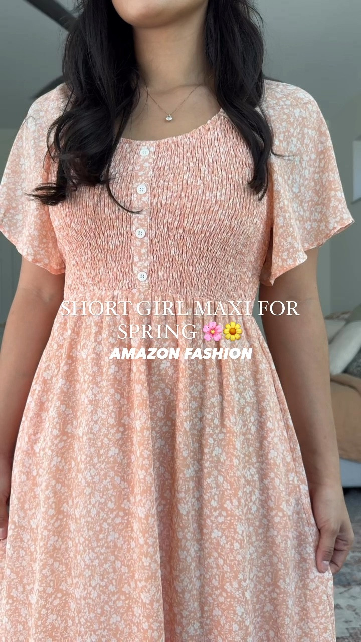Gorgeous floral dress is giving major spring vibes—sheer breathable sleeves, the perfect long length, and so many colors to choose from! Plus, it’s short girl approved —I’m 5’2” wearing a size small, and it works with flats without touching the ground!

#SpringFashion #AmazonFinds #FloralDress #PetiteFriendly #AmazonFashion #SpringStyle

#LTKFindsUnder100 #LTKFindsUnder50 #LTKStyleTip