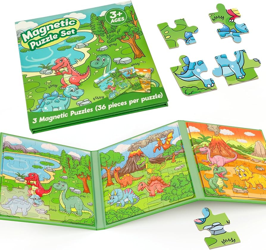 Magnetic Puzzles for Toddlers 3-5,36 Pieces Travel Puzzles Games for Kids,Airplane Car Road Trip ... | Amazon (US)