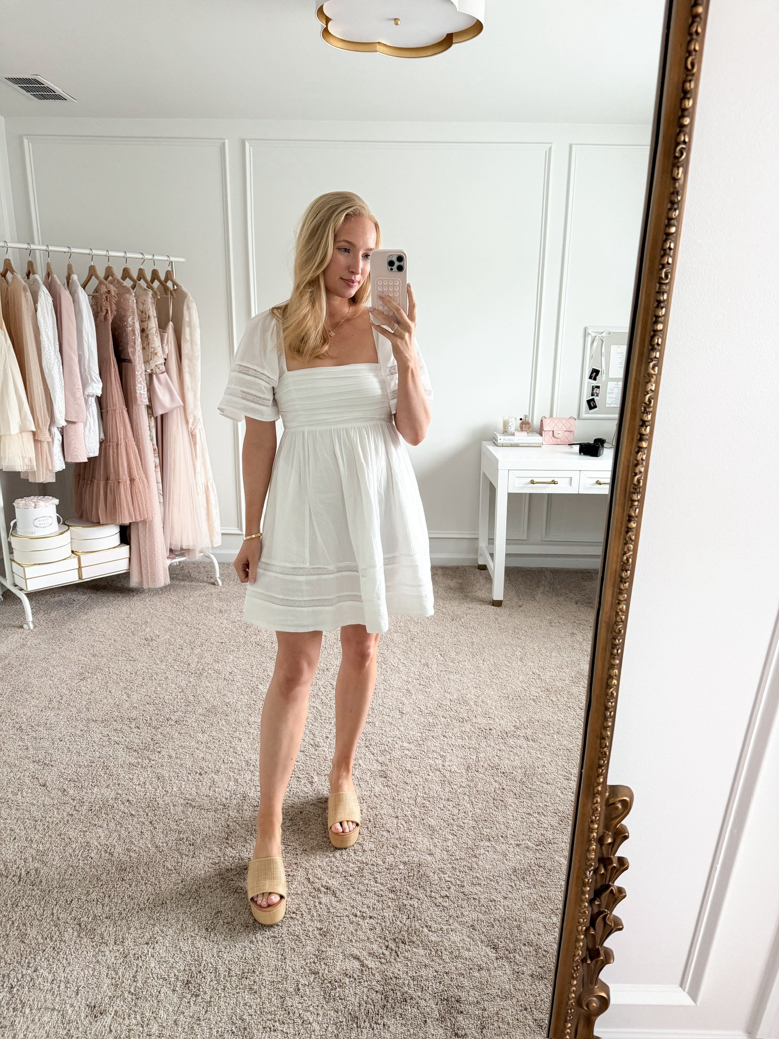 This white lace trim mini dress from Abercrombie is a favorite for spring! I’ve paired it with platform heels from Target for a simple spring look! 

#LTKstyletip #LTKfindsunder100 #LTKSpringSale