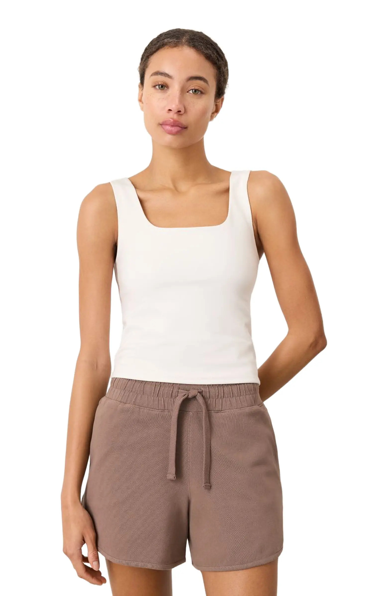 On The Go-To Square Neck Tank Made With Organic Cotton | Nordstrom