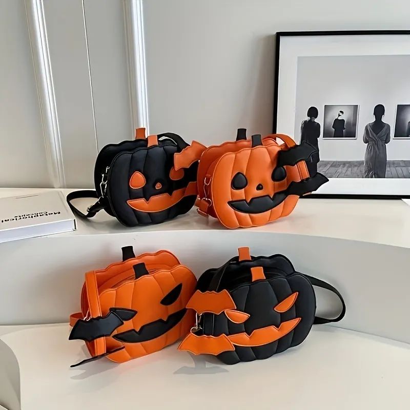 Funny Pumpkin Shaped Crossbody Bag, Halloween Ghost Skull Cartoon Purse, Creative Shoulder Bag Fo... | Temu Affiliate Program
