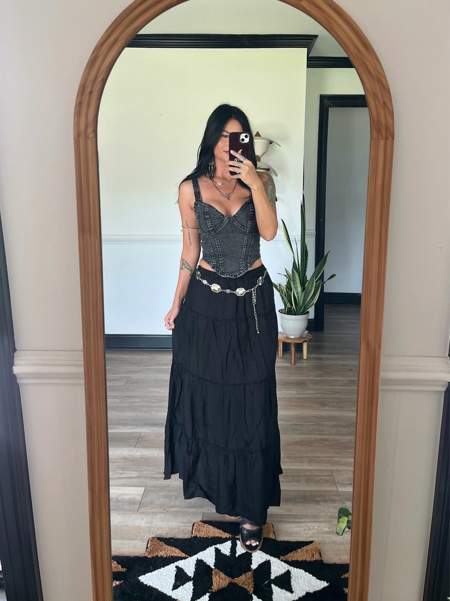 Edgy all black fit with silver accessories! Wearing xs in both top and skirt

#LTKgrwm #LTKootd #LTKSeasonal