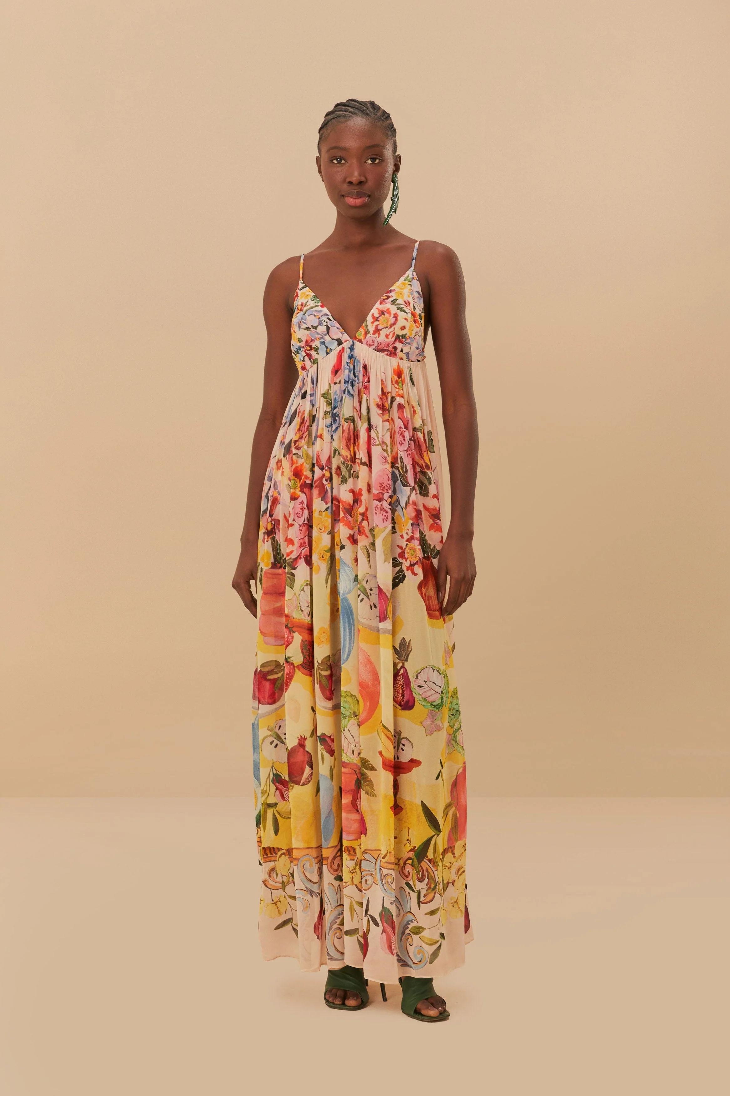 Garden Terrace Pink Maxi Dress | Farm Rio UK