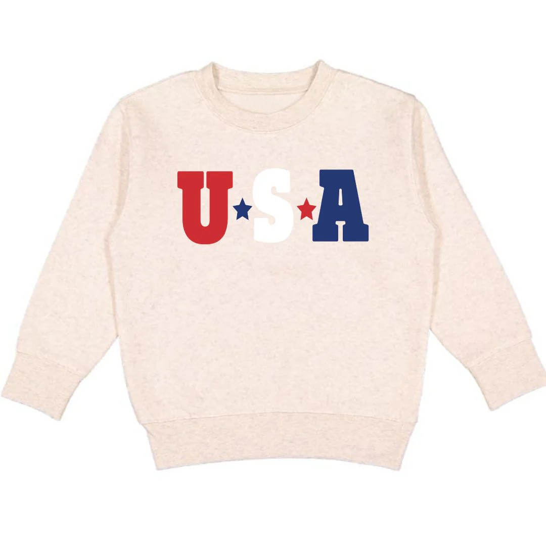 USA L/S Sweatshirt - Natural | Sweet Wink