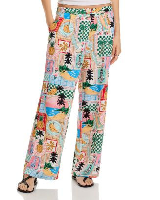 AQUA Postcard Wide Leg Pants - Exclusive  | Bloomingdale's Women | Bloomingdale's (US)