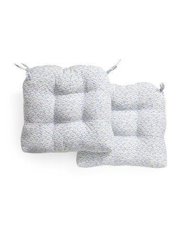 2pk Fish Wave Tufted Chair Pads | TJ Maxx