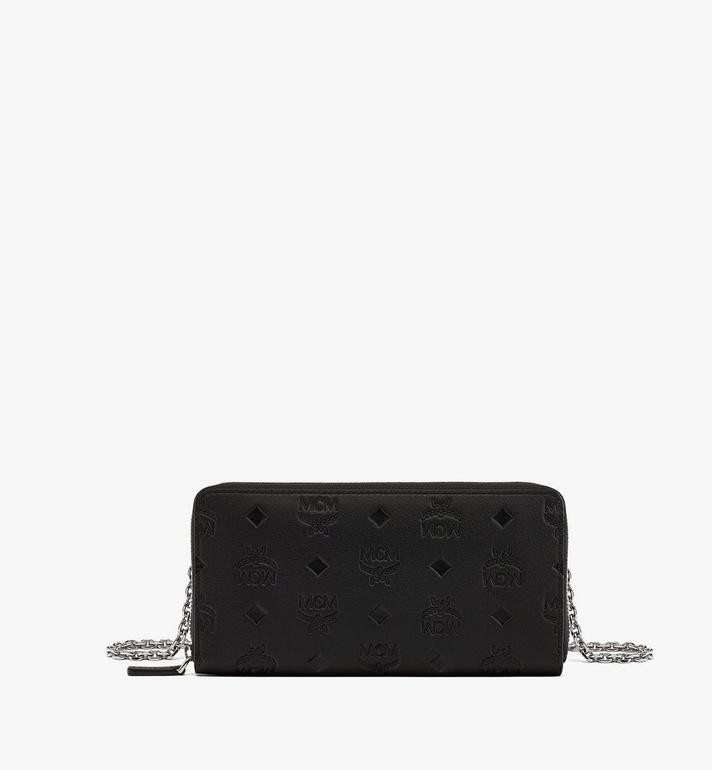 Aren Chain Zip Around Wallet in Embossed Monogram Leather | MCM (US)