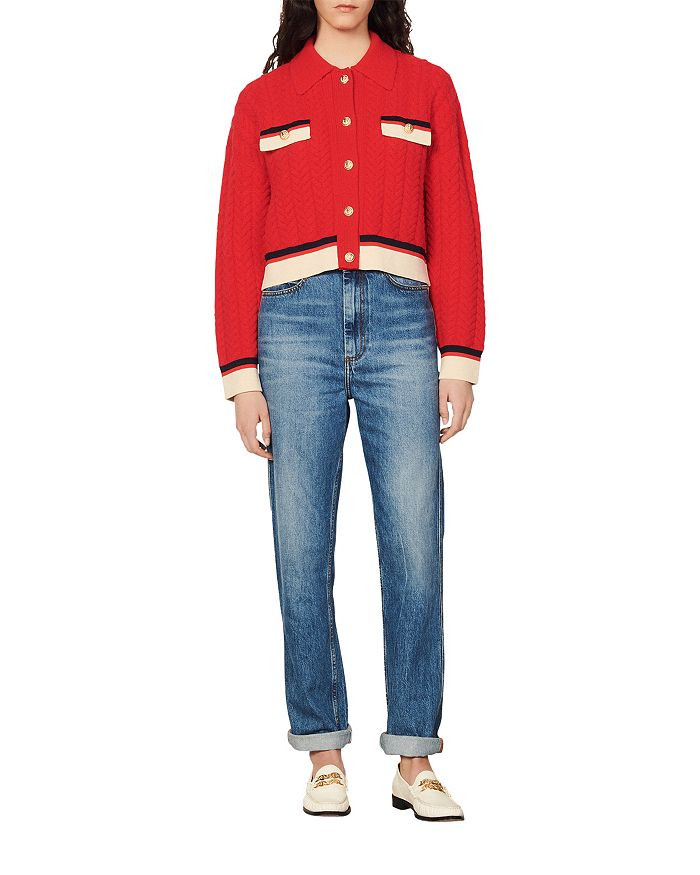 Sandro Idriss Cable Knit Cardigan Back to Results -  Women - Bloomingdale's | Bloomingdale's (US)