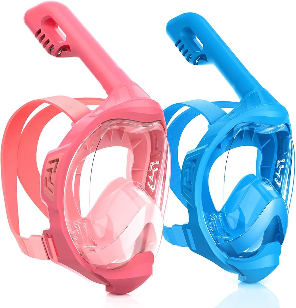 Kids Full Face Snorkel Mask, Snorkeling Gear for Kids, Kids Scuba Mask and Snorkel, Diving Mask, ... | Amazon (US)