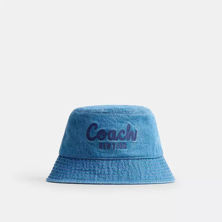 Coach Script Embroidered Denim Bucket Hat | Coach (US)