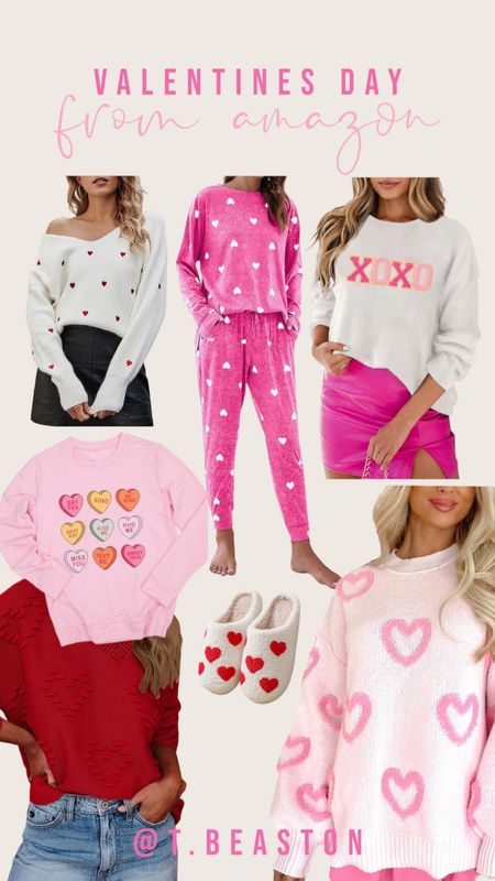 Cute Valentine’s Day apparel from Amazon! Women’s lounge wear, women’s holiday sweater 

#LTKstyletip #LTKfindsunder100 #LTKSeasonal
