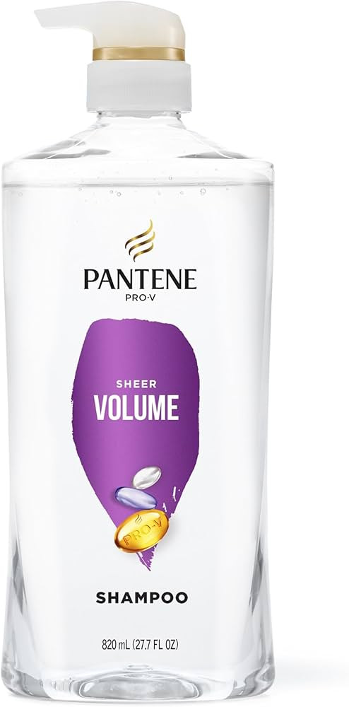 Pantene Shampoo, Sheer Volume - 72-Hour Fullness, Lightweight Nourishment with Pro-Vitamin B5 + A... | Amazon (US)