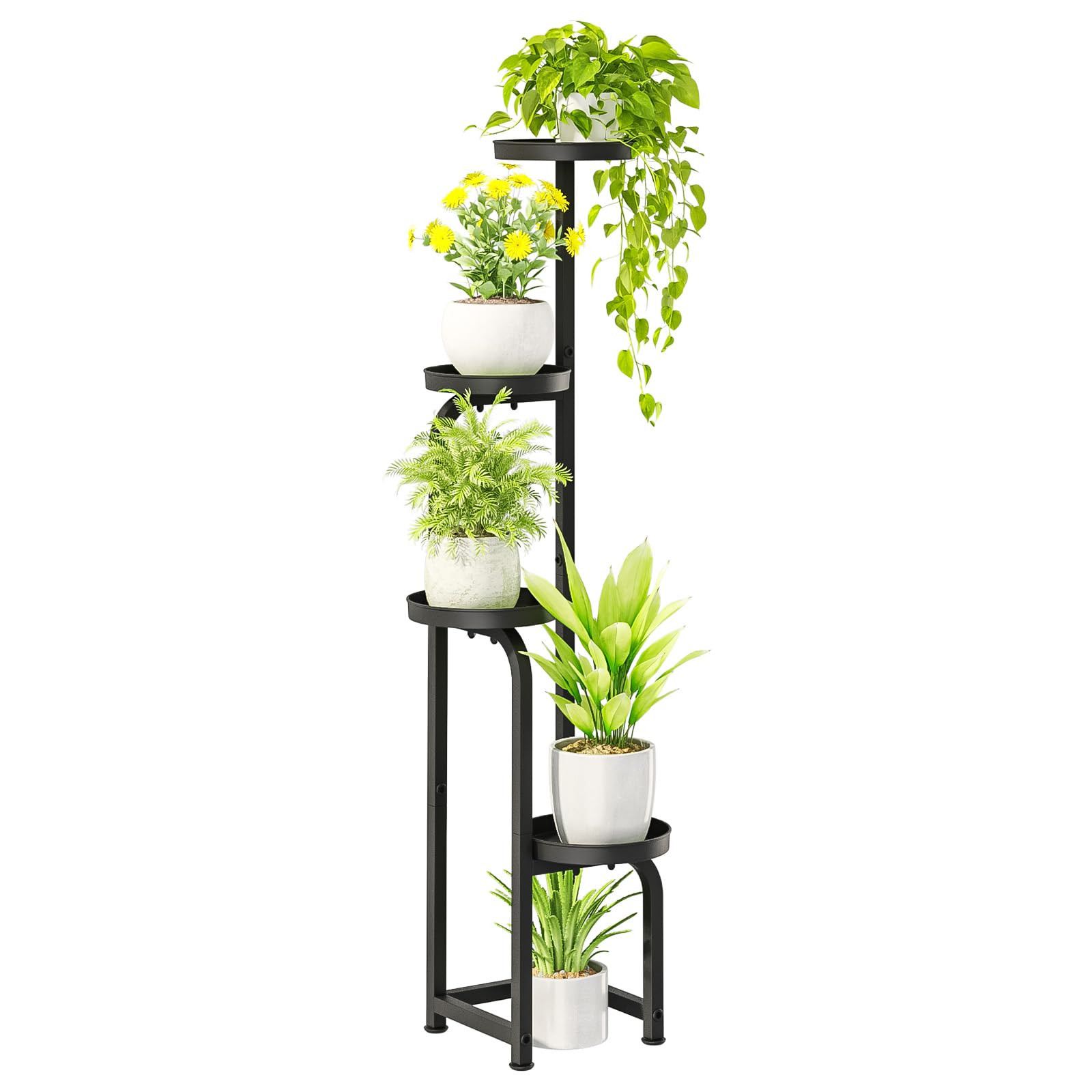 Bamworld Tall Plant Stand Indoor Outdoor, Corner Metal Flower Pot Stands for Multiple Plants, 4 T... | Amazon (US)