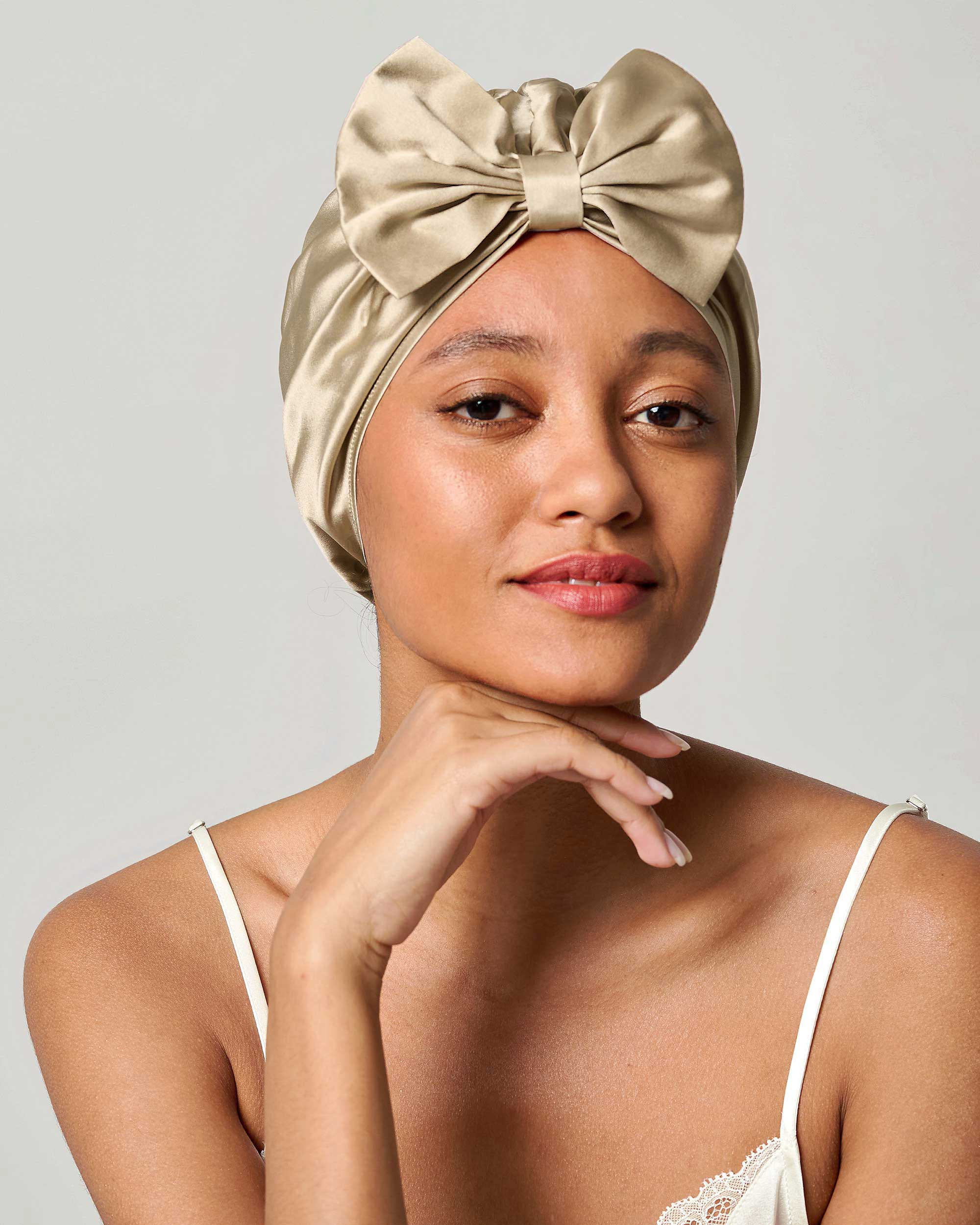 Vintage Bow-Knot Sleep Cap | LilySilk