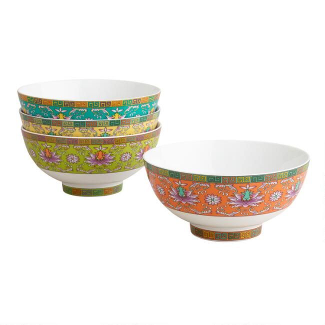Porcelain Shanghai Noodle Bowls Set Of 4 | World Market