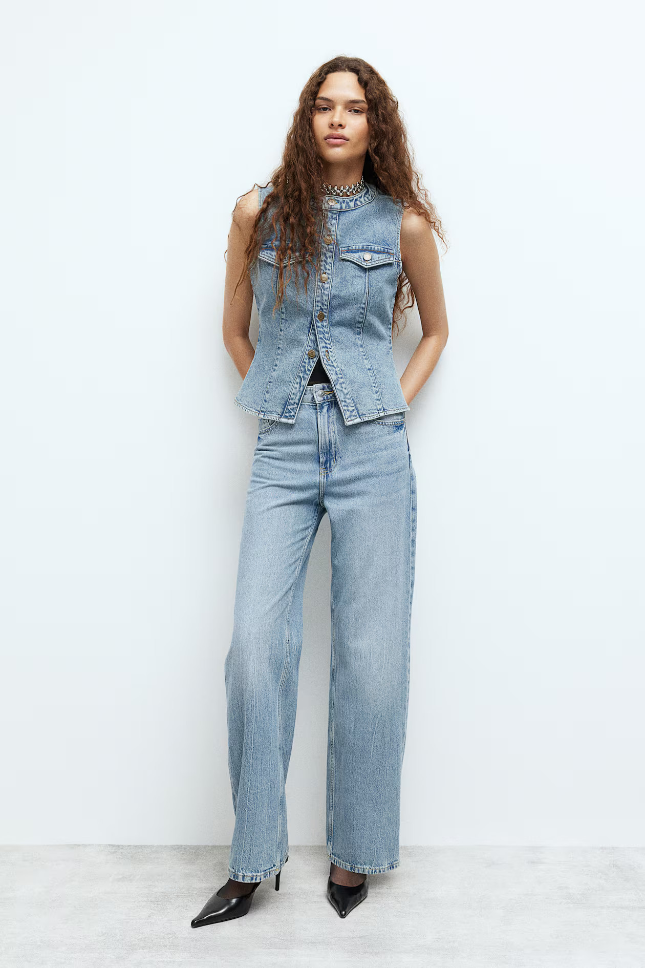 Denim kostuumgilet | H&M (DE, AT, CH, NL, FI)