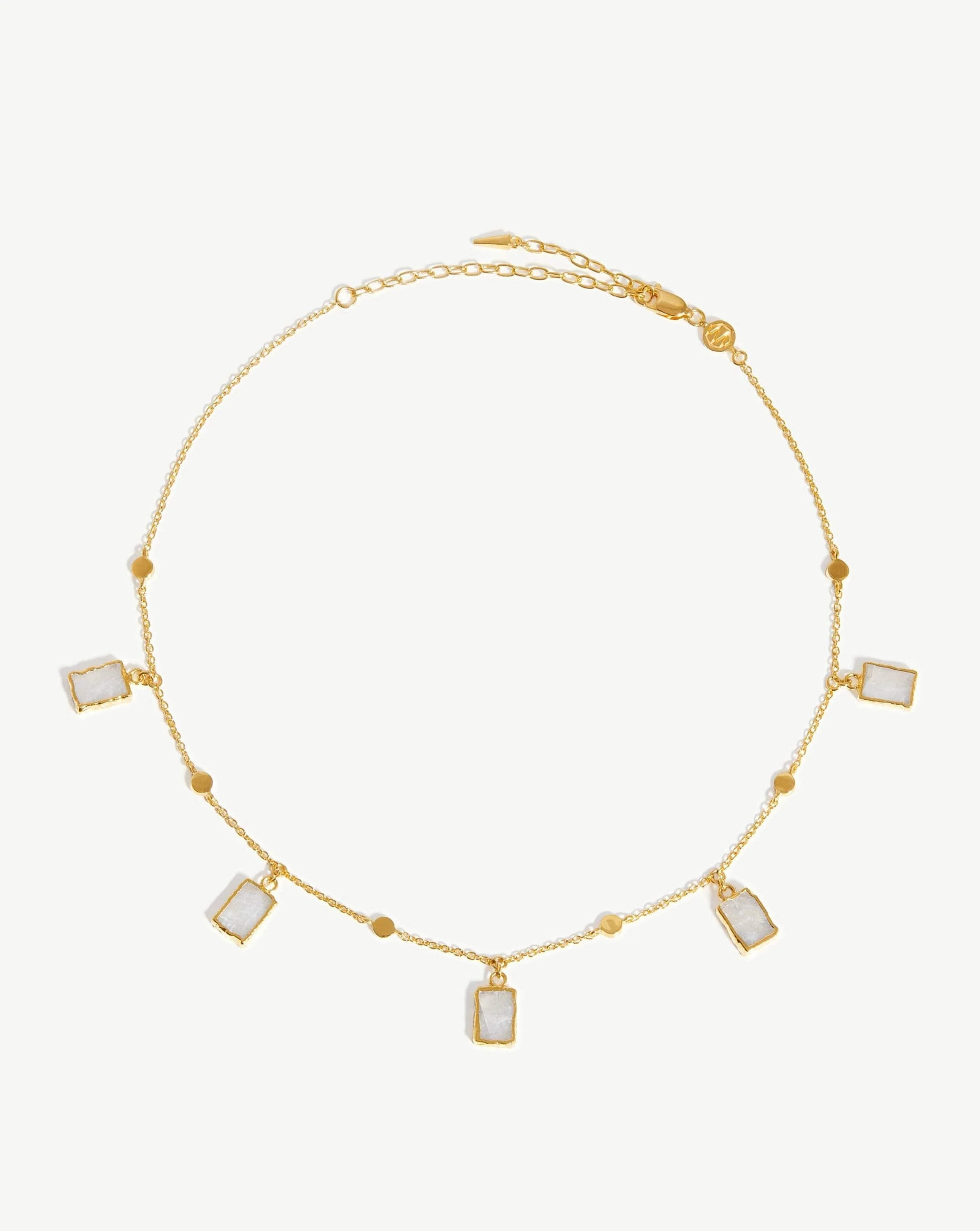 Lena Charm Choker | 18ct Gold Plated/Rainbow Moonstone | Missoma UK