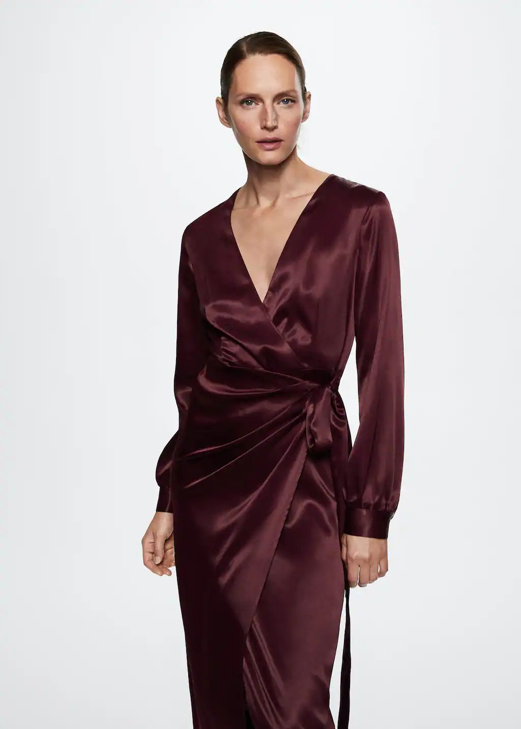 Bow wrap dress -  Women | Mango USA | MANGO (US)